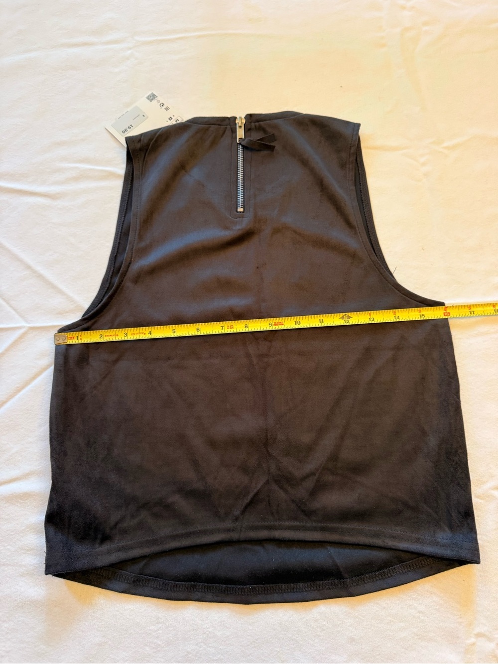 Zara Black Sleeveless Zip-Back Top - Picture 4 of 4